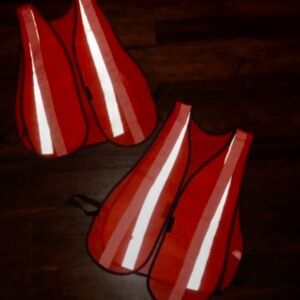 2 Reflective Orange Net Safety Hunting Vests lightweight, Velcro Closure